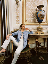 Laden Sie das Bild in den Galerie-Viewer, Neu - Impressionist Longcardigan in Breeze - blue