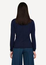 Laden Sie das Bild in den Galerie-Viewer, Neue Farbe! Oleana Carbon copy Cardigan in der Farbe Navy blue