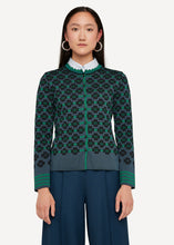 Laden Sie das Bild in den Galerie-Viewer, Neu! Oleana Jacke Bijou in Grau und Grün mit Schwarz