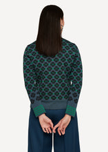 Laden Sie das Bild in den Galerie-Viewer, Neu! Oleana Jacke Bijou in Grau und Grün mit Schwarz