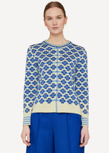 Laden Sie das Bild in den Galerie-Viewer, Neu! Oleana Jacke Bijou in Blau mit Vanillegelb