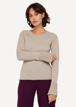 Laden Sie das Bild in den Galerie-Viewer, Pullover Bellflower mit Raglanärmel in der Farbe Pale umber - Beige