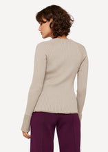 Laden Sie das Bild in den Galerie-Viewer, Pullover Bellflower mit Raglanärmel in der Farbe Pale umber - Beige