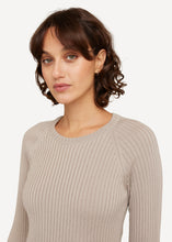 Laden Sie das Bild in den Galerie-Viewer, Pullover Bellflower mit Raglanärmel in der Farbe Pale umber - Beige