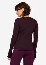 Laden Sie das Bild in den Galerie-Viewer, Neu HW24! Pullover Bellflower mit Raglanärmel in der Farbe Merlot - Burgundy