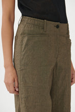 Laden Sie das Bild in den Galerie-Viewer, Culotte aus gewaschenem Leinenmix mit Kontrastdetails