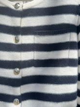 Laden Sie das Bild in den Galerie-Viewer, Jacke Maritim in Streifen Blau und Weiß
