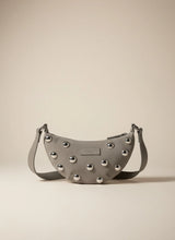 Laden Sie das Bild in den Galerie-Viewer, Moon bag mini in light grey mit bubble Nieten