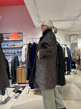 Laden Sie das Bild in den Galerie-Viewer, Wollmantel von NIU in Blau und Beige