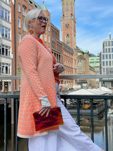 Laden Sie das Bild in den Galerie-Viewer, Neu! Oleana Long Cardigan Flow in der Farbe Orange expression