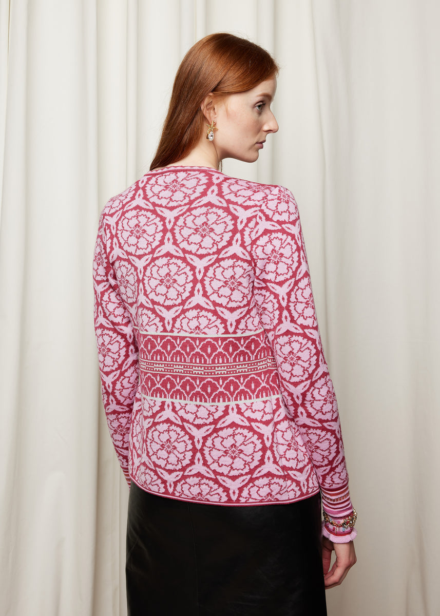 Limited Edition Oleana Ming Cardigan in Pink und Rosa OLEANA NORDIC
