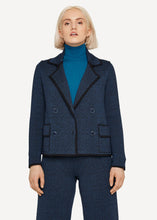 Laden Sie das Bild in den Galerie-Viewer, Oleana Power Loom Blazer in der Farbe Midnight Blue