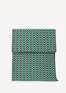 Oleana Dada direction Schal in Green stripe