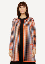 Laden Sie das Bild in den Galerie-Viewer, Oleana Gingham graph Long Cardigan