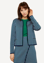 Laden Sie das Bild in den Galerie-Viewer, Oleana Gingham graph Cardigan 522W