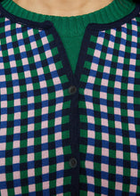 Laden Sie das Bild in den Galerie-Viewer, Oleana Gingham graph Cardigan 522W