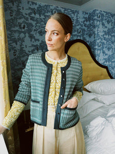 Poised plaid Cardigan 655G2 Arboretum