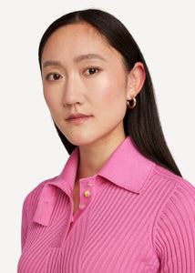 NEU! Oleana Odd button Poloshirt in der Farbe Power-Pink