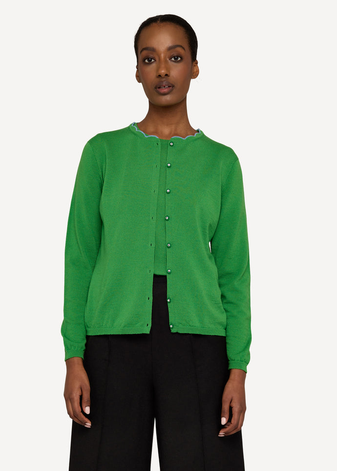 OLEANA x EDDA - Anne Cleo Cardigan in Grün
