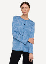 Laden Sie das Bild in den Galerie-Viewer, OLEANA Rosemaling Cardigan Glacier
