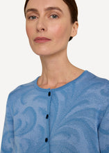 Laden Sie das Bild in den Galerie-Viewer, OLEANA Rosemaling Cardigan Glacier
