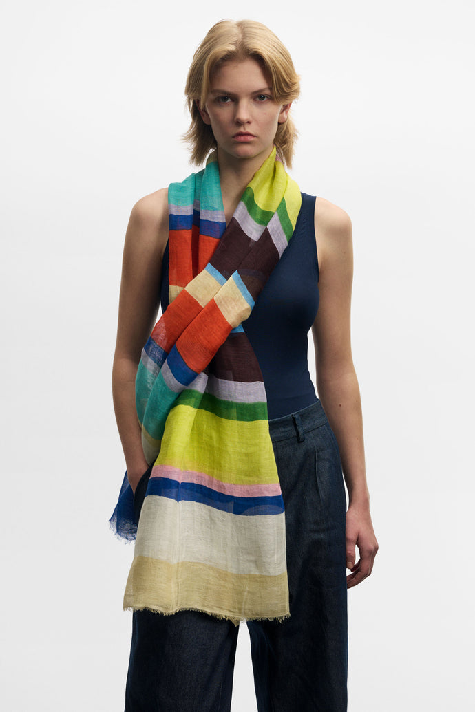Épice Tuch Style 2345 - Streifen in der Farbe Laggon