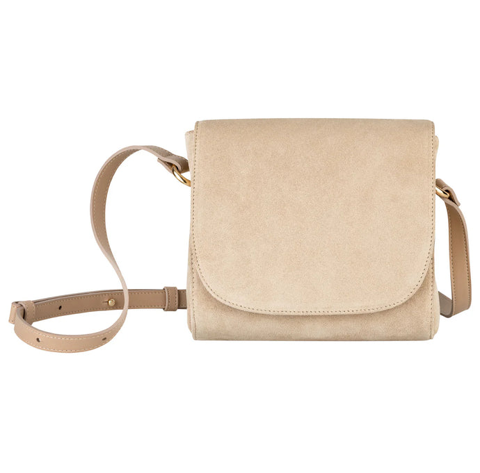 TIEFENBACHER LEHMANN Box Bag in Creme mit Karabiner in der Farbe hellgold