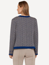Laden Sie das Bild in den Galerie-Viewer, HW2025 Oleana Cardigan Design Sigrid in Blau
