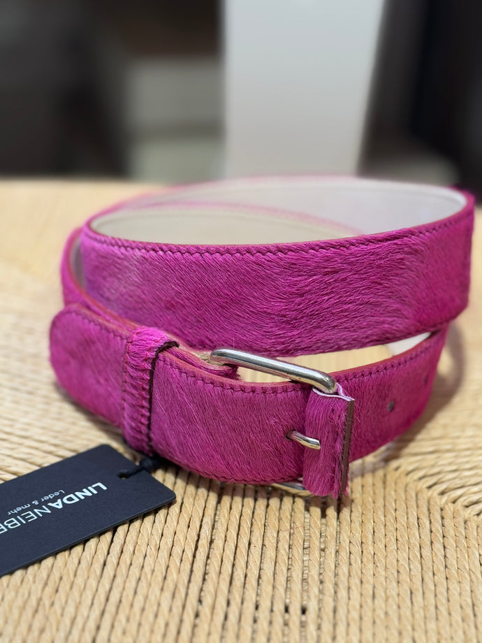 LINDA NEIBER Fellgürtel - Pink