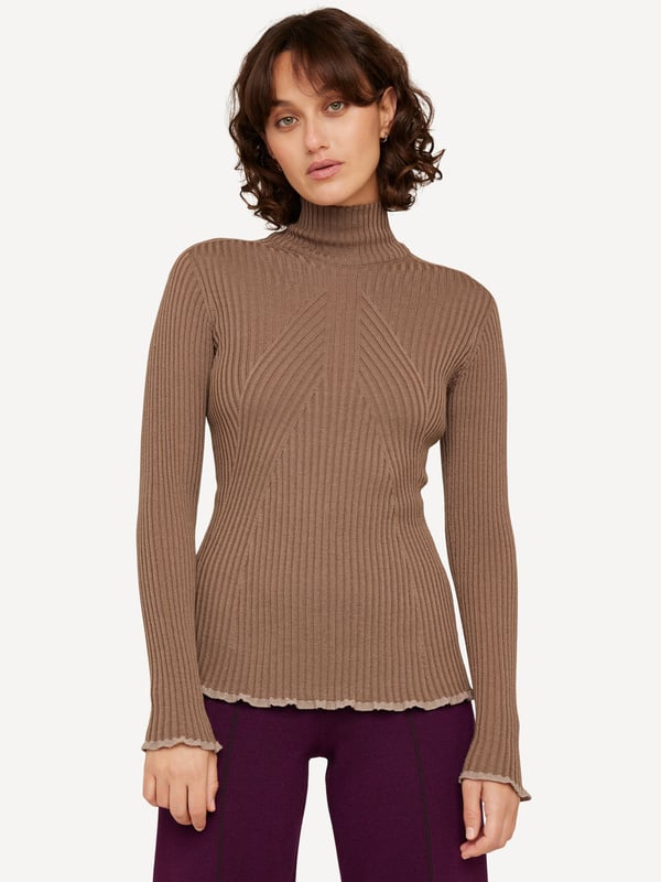 Neue Farbe HW24! Oleana Prima palette Pullover in der Farbe Taupe