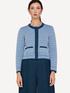 Poised plaid Cardigan 655Q