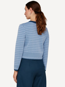 Poised plaid Cardigan 655Q