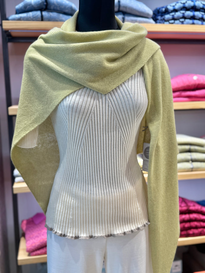 Dreieckstuch aus Cashmere  Absinth