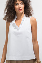 Laden Sie das Bild in den Galerie-Viewer, NARCISA ärmellose Bluse mit V-Ausschnitt
