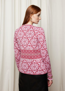 Limited Edition -  Oleana Ming Cardigan in Pink und Rosa