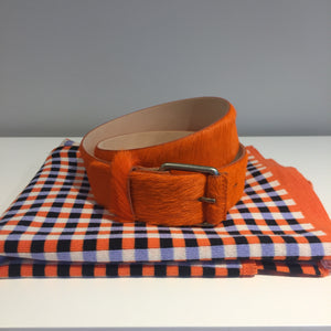 LINDA NEIBER Fellgürtel - Orange