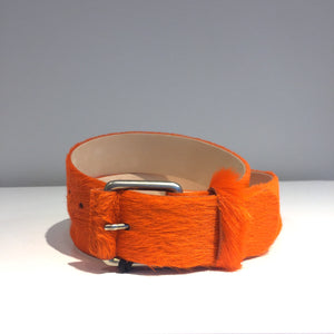 LINDA NEIBER Fellgürtel - Orange