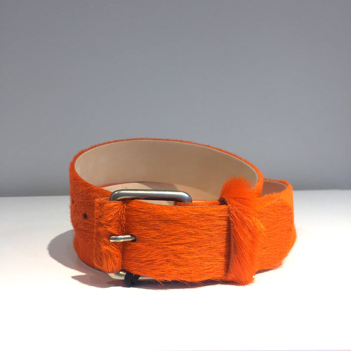 LINDA NEIBER Fellgürtel - Orange